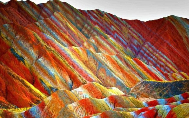 cina montagne arcobaleno parco nazionale zhangye danxia
