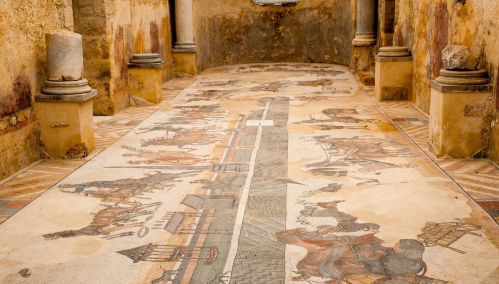 sicilia piazza armerina visita mosaici palio
